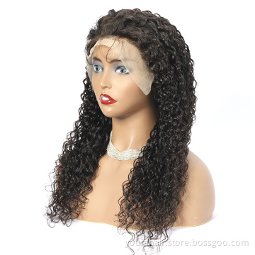 Water Wave Curly Virgin Raw Hair Wig Glueless Transparent Lace Frontal Wigs Dropshipping Brazilian Human Hair Wigs HD Lace Front